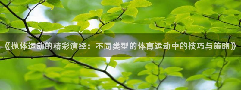 xc体育app官方网站：《抛体运动的精彩演绎：不同类型的体育运动中的技巧与策略》